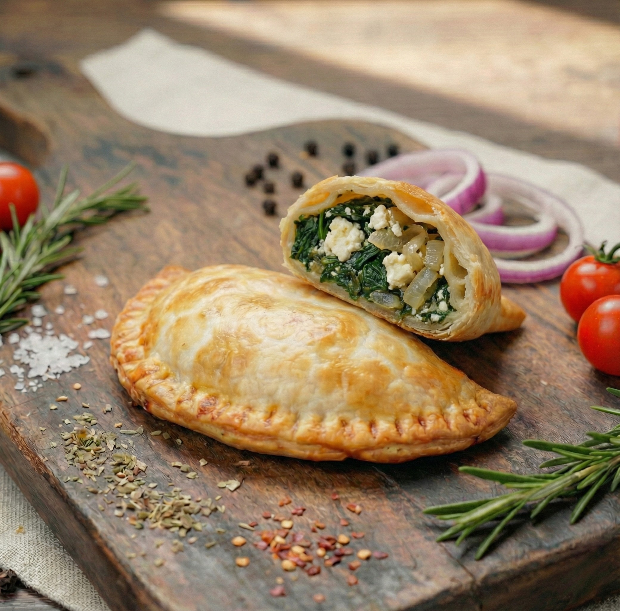 Spinach and Feta Empanada